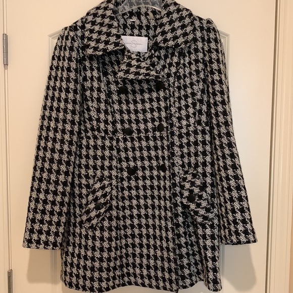 Jessica Simpson Houndstooth Peacoat 